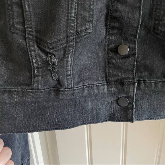 Wild Fable Black Cropped Trucker Denim Jacket XS - Picture 5 of 14